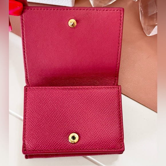 Pink Dior Compact Trifold Wallet - Picture 3 of 14